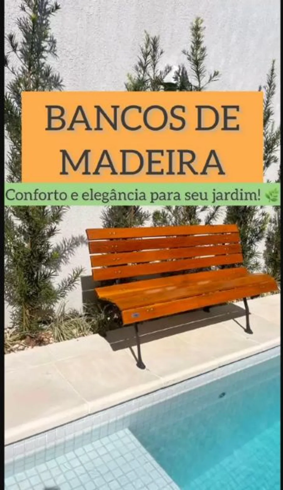Banco de madeira para jardim